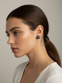 8mm Hematite Ball Stud Earrings