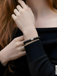 Black Onyx Bead Bracelet