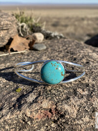 Open Band Cuff with Turquoise