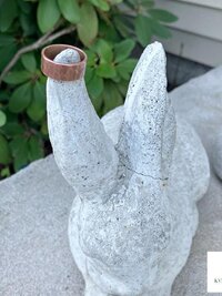 8mm Copper Ring, Rustic Hammered Band, Unique Boho Style Jewelry