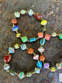 Handmade Colorful Paper Bead Bracelet - Unique Boho Style Jewelry for Women