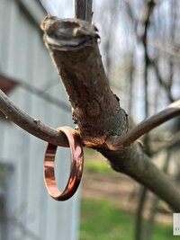 Minimalist 3mm Copper Band Ring, Rustic Boho Style