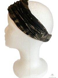 Black & Tan Tie Dye Boho Headband - Stylish Bohemian Headwrap, Headbands for Women