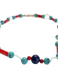 Handcrafted Nepal Beaded Necklace, Boho Gemstone Jewelry