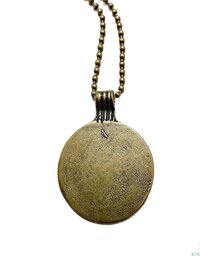 Bronze Swirl Pendant Necklace - Handcrafted Boho Pendant Jewelry