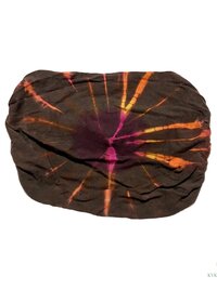 Brown Tie Dye Cotton Headband, Wide Boho Yoga Headwrap for Women, Bohemian Workout Hairband