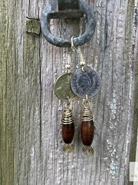 Handcrafted Guatemalan Coin Earrings - Unique Boho Chic Dangles, Ethnic Jewelry