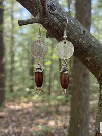 Handcrafted Guatemalan Coin Earrings - Unique Boho Chic Dangles, Ethnic Jewelry