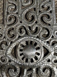 Unique Handcrafted Hamsa Hand Metal Art - Upcycled Steel Boho Wall Decor