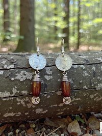 Handcrafted Guatemalan Coin Earrings - Unique Boho Chic Dangles, Ethnic Jewelry