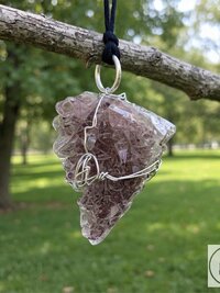 Raw Amethyst Wire Wrapped Necklace - Handcrafted Boho Crystal Pendant Jewelry