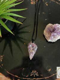 Raw Amethyst Wire Wrapped Necklace - Handcrafted Boho Crystal Pendant Jewelry