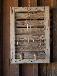 Handmade Swirl Bell Chime - Artisan Boho Metal Spiral Patio Decor