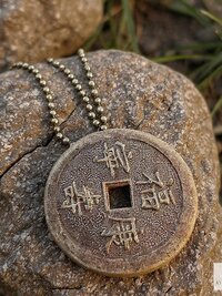 Good Luck Charm: Feng Shui Chinese Coin Pendant Necklace