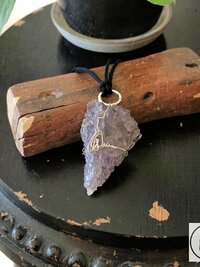 Raw Amethyst Wire Wrapped Necklace - Handcrafted Boho Crystal Pendant Jewelry