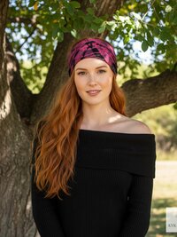 Pink Tie Dye Boho Headband - Stylish Bohemian Headwrap, Headbands for Women
