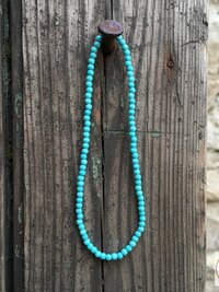 Turquoise Bead Necklace: Beaded Turquoise Choker