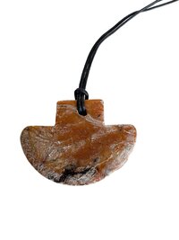 Natural Serpentine Axe Pendant - Handcrafted Earthy Gemstone Necklace, Handmade Stone Jewelry