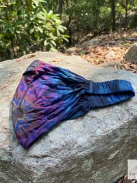 Dark Blue Tie Dye Boho Headband - Stylish Bohemian Headwrap, Headbands for Women