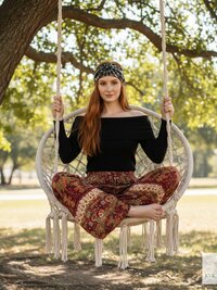 Black & Tan Tie Dye Boho Headband - Stylish Bohemian Headwrap, Headbands for Women