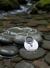 Boho Tribal Silver Circle Pendant Necklace - Unique Statement Accessory