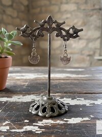 Handcrafted Tuareg Silver Gofed Earrings, Ethnic African Tribal Dangles, Stainless Steel Hooks