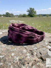 Maroon Tie Dye Boho Headband - Stylish Bohemian Headwrap, Headbands for Women