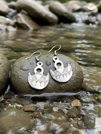 Handcrafted Tuareg Silver Gofed Earrings, Ethnic African Tribal Dangles, Stainless Steel Hooks