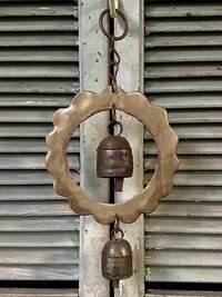 Handmade Double Sun Bells Metal Wind Chime - Soothing Outdoor Sounds, Rustic Garden Decor