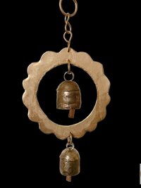 Handmade Double Sun Bells Metal Wind Chime - Soothing Outdoor Sounds, Rustic Garden Decor