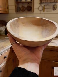Handcrafted Rustic Olive Wood Bowl - 6 Inch Wooden Kitchen Tableware