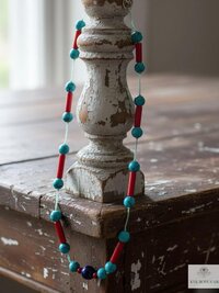 Handcrafted Nepal Beaded Necklace, Boho Gemstone Jewelry