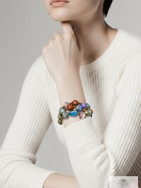 Handmade Colorful Paper Bead Bracelet - Unique Boho Style Jewelry for Women