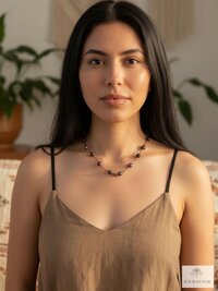 Handcrafted Nepal Beaded Necklace, Boho Gemstone Jewelry