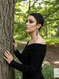 Patina Feather Earrings - Boho Statement Jewelry