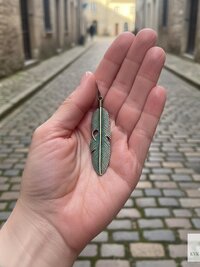 Patina Feather Earrings - Boho Statement Jewelry
