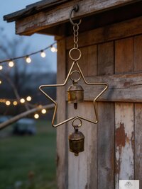 Star Bells Chime - Rustic Metal Art Garden Home Ornament