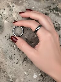 4mm Dome Hematite Ring 