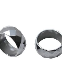 6mm Faceted Hematite Ring 