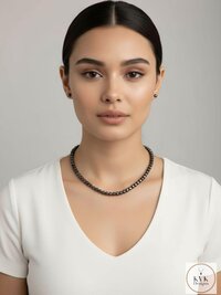 Faceted Hematite Bead Necklace
