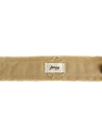 PRAY Boho Cuff Bracelet – Cotton Fabric, Vintage Crochet, Button Closure