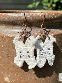 Boho Earrings LIVE LOVE - Hippie Crochet Dangle Earrings