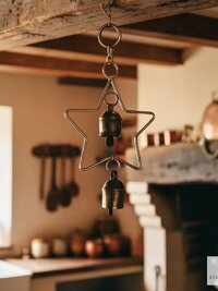 Star Bells Chime - Rustic Metal Art Garden Home Ornament