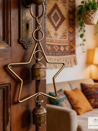 Star Bells Chime - Rustic Metal Art Garden Home Ornament