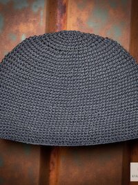 Gray Kufi Skull Cap, Crocheted Beanie Hat, Ethically sourced