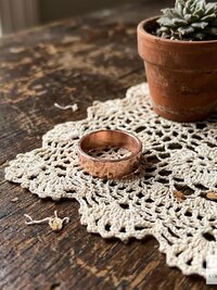 4.7 mm Copper Ring, Rustic Hammered Band, Unique Boho Style Jewelry
