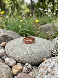 Handmade 6mm Copper Dome Band Ring, Unique Boho Style Jewelry
