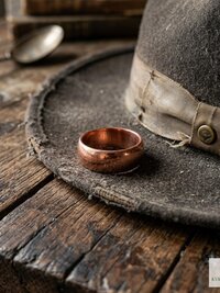Handmade 6mm Copper Dome Band Ring, Unique Boho Style Jewelry