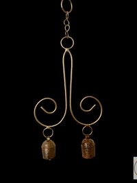 Handmade Swirl Bell Chime - Artisan Boho Metal Spiral Patio Decor