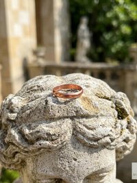 Minimalist 3mm Copper Band Ring, Rustic Boho Style